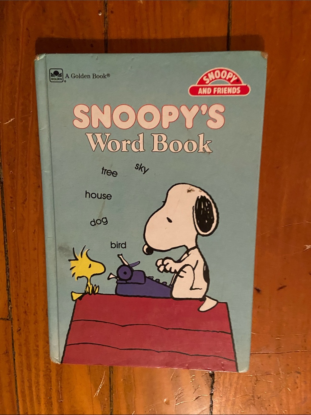 Vintage 80s 90s 1980s 1990s Snoopy Peanuts Snoopy's Word Book Woodstock doghouse